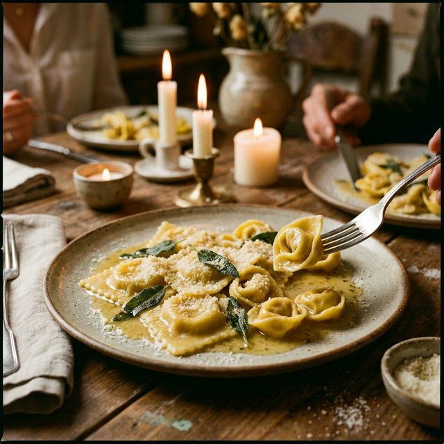 Makaron nadziewany — ravioli, tortellini